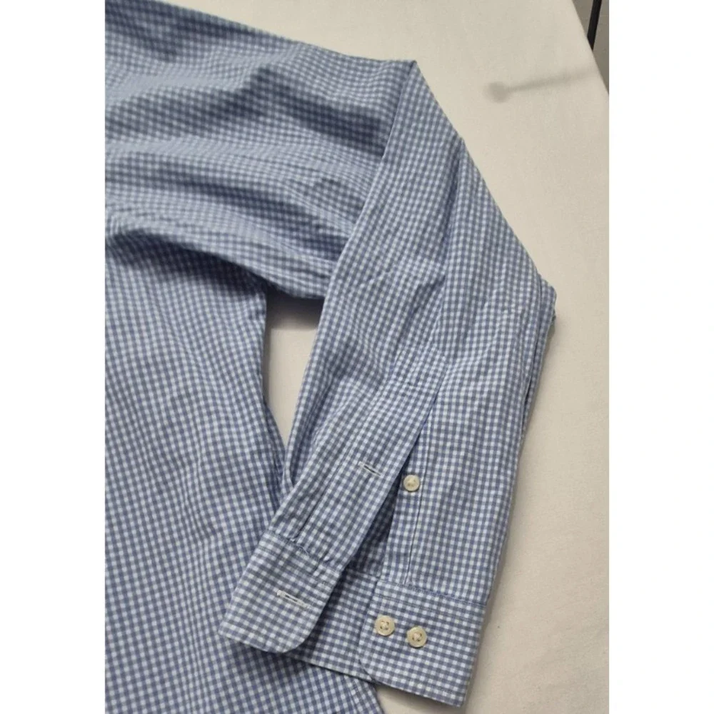 Ralph Lauren men's blue check classic fit long sleeve‎ dress shirt 16.5 (34/35)
